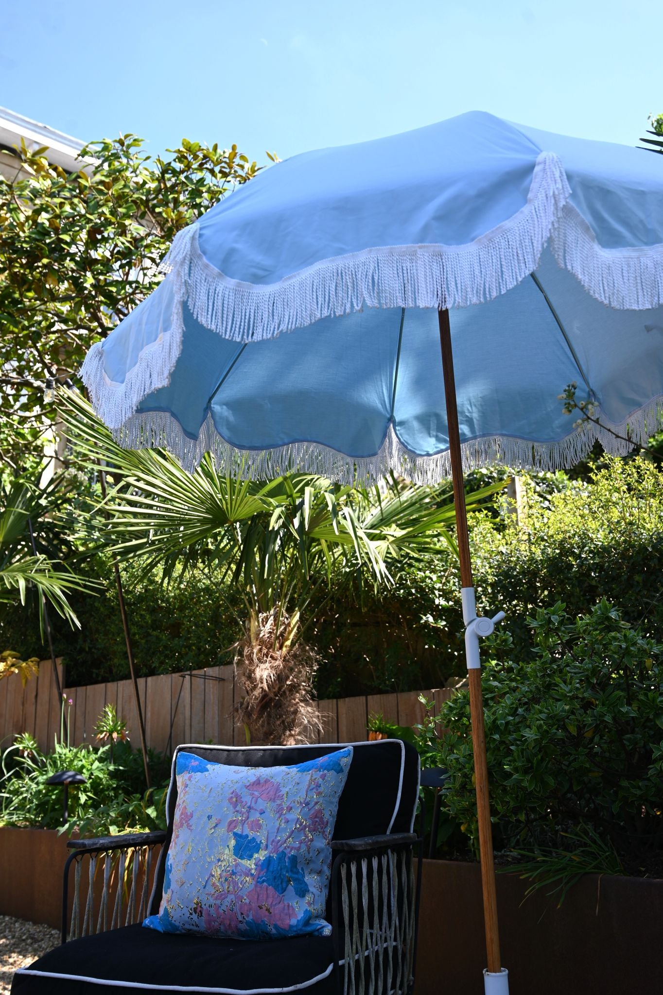 Santorini Blue Beach Parasol