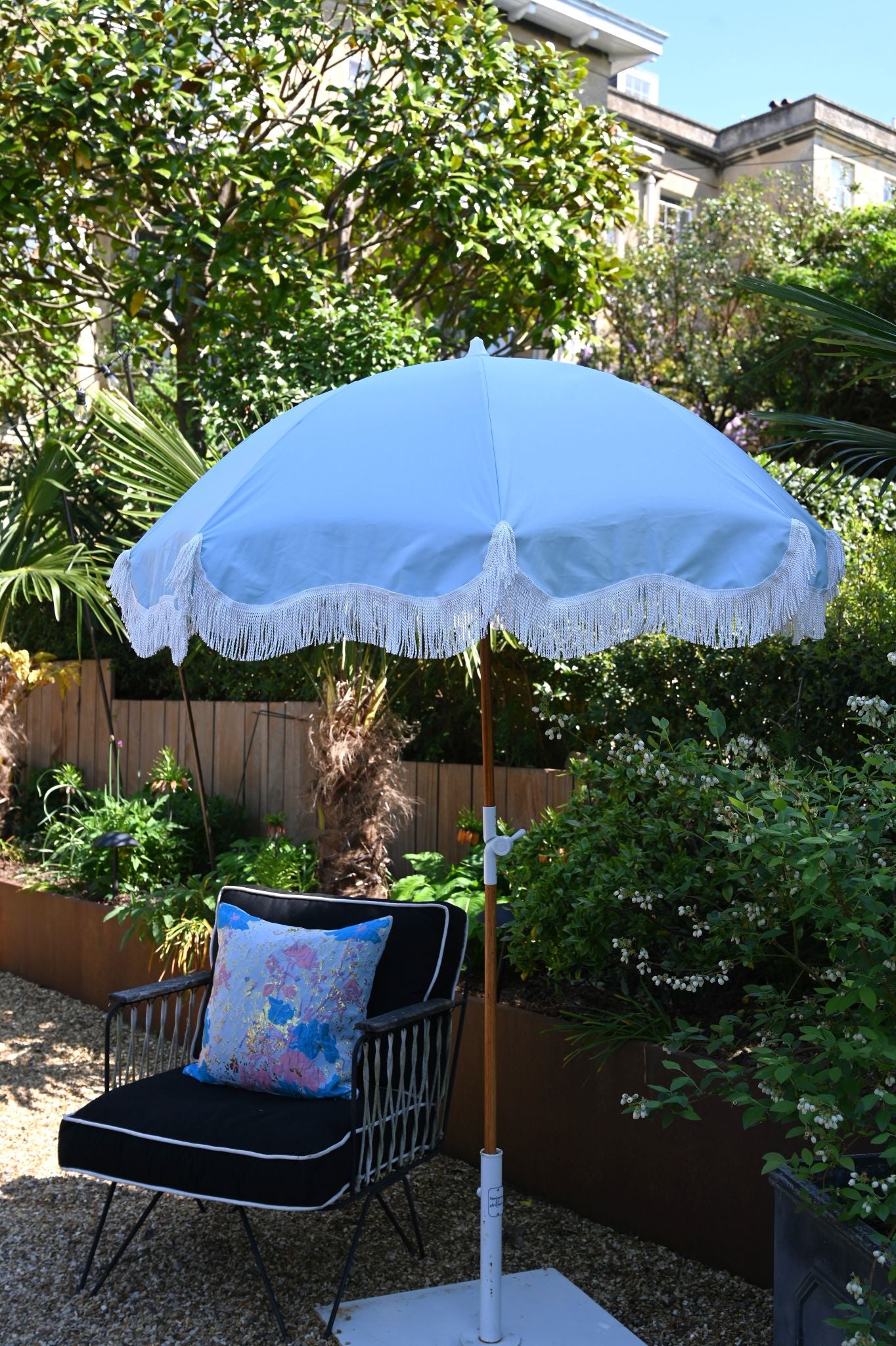 Santorini Blue Beach Parasol