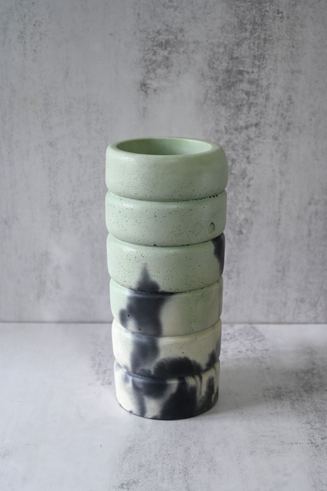 Blue Concrete Bubble Vase