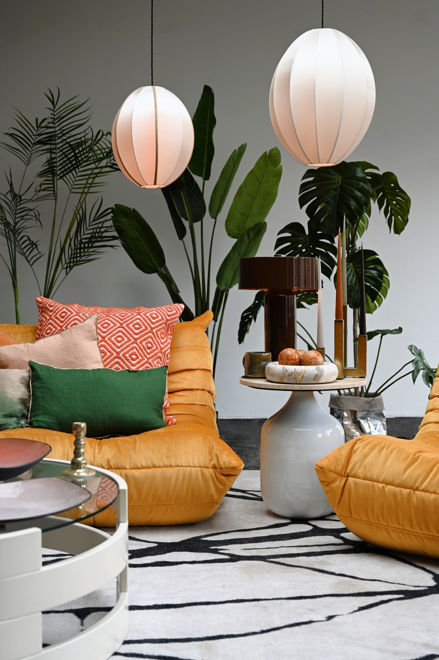 Small Oval Silk Lampshade