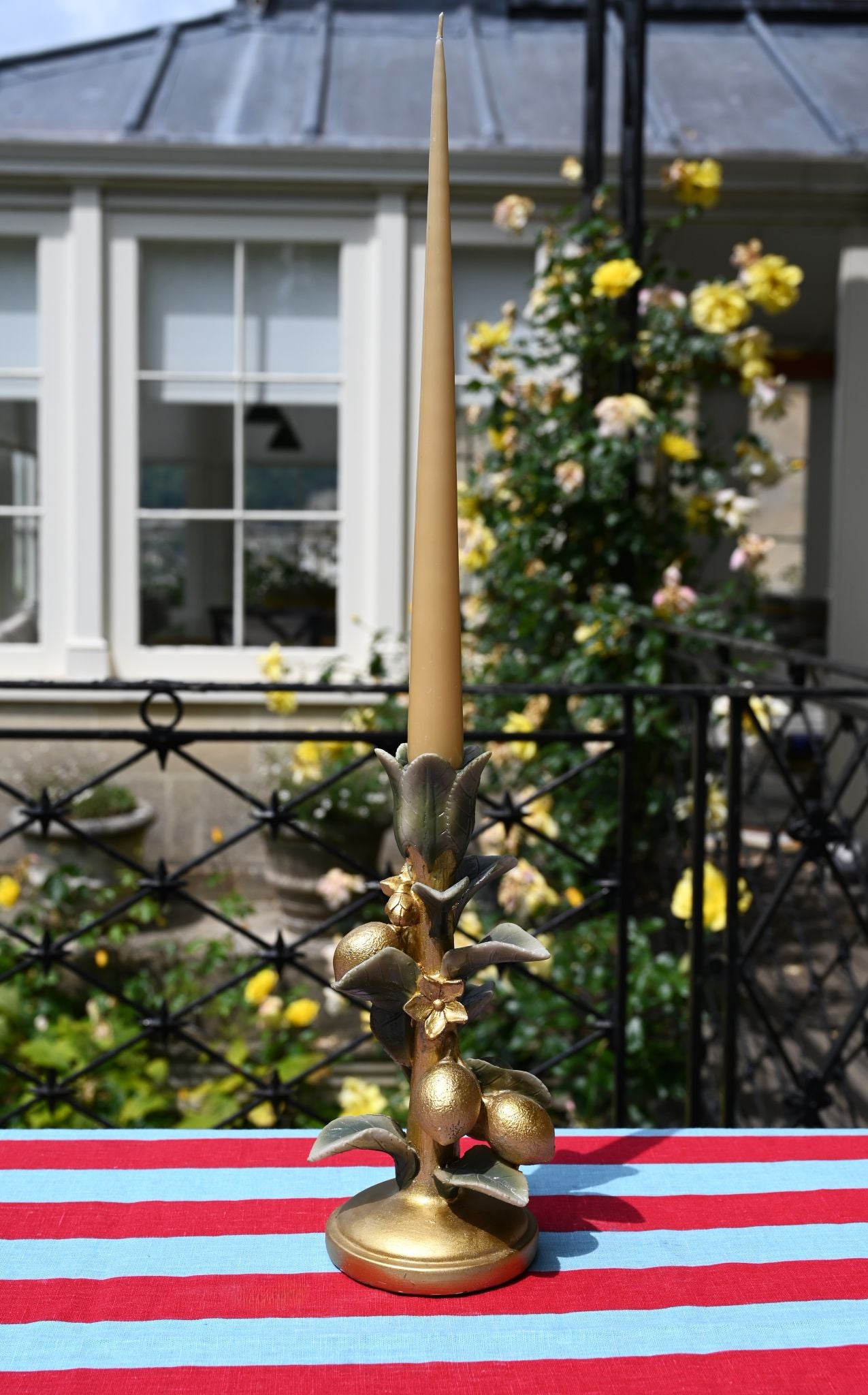 Gold Limes Candle Holder