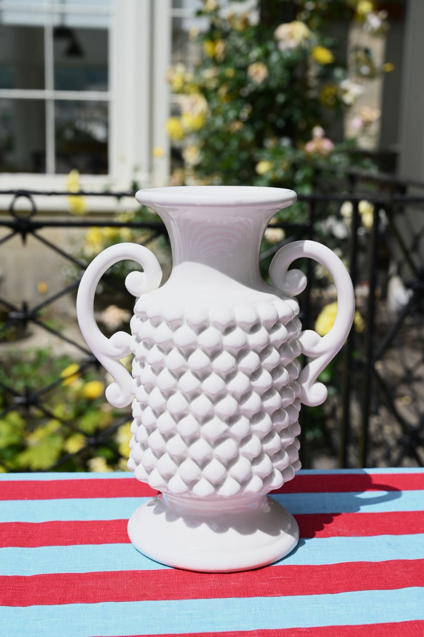 White Textured Vase