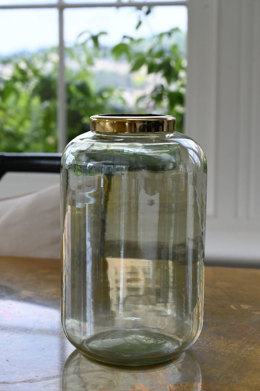 Grey and Gold Lustre Vase