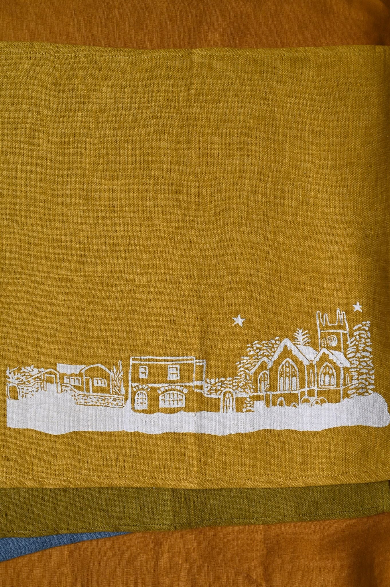 Kate Westcott Houses Linen Napkin in Ochre Yellow