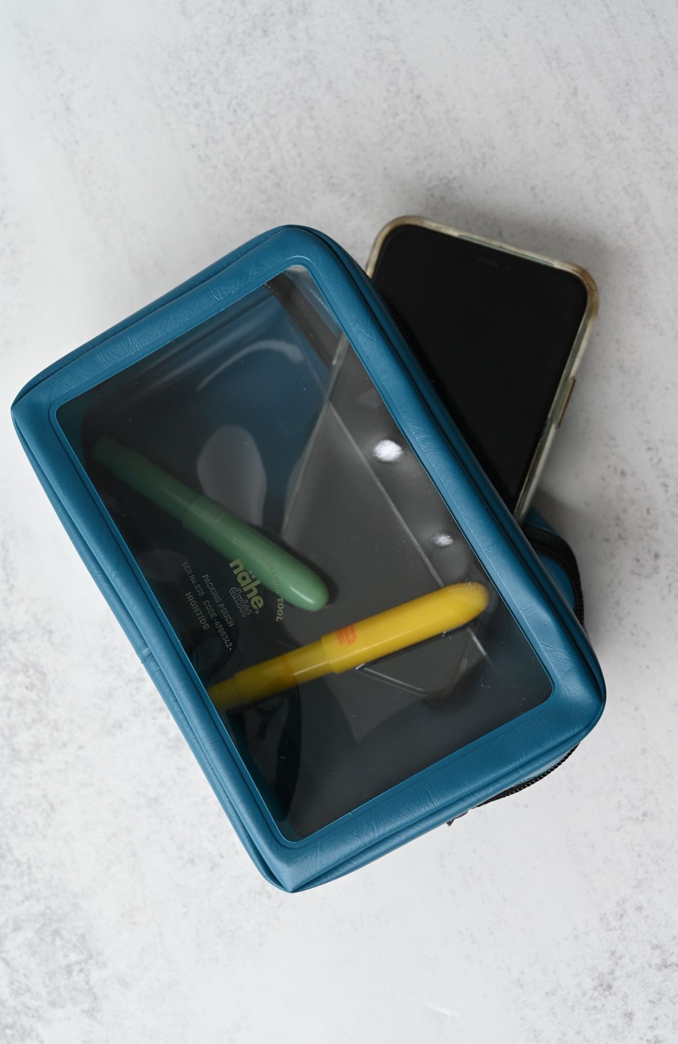 Blaue Kofferpacktaschen