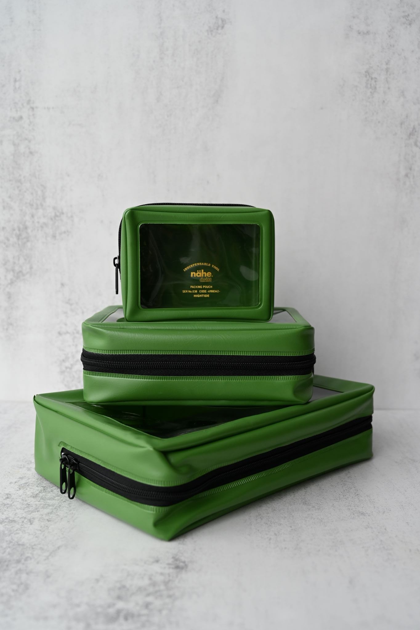 Green Suitcase Packing Pouches