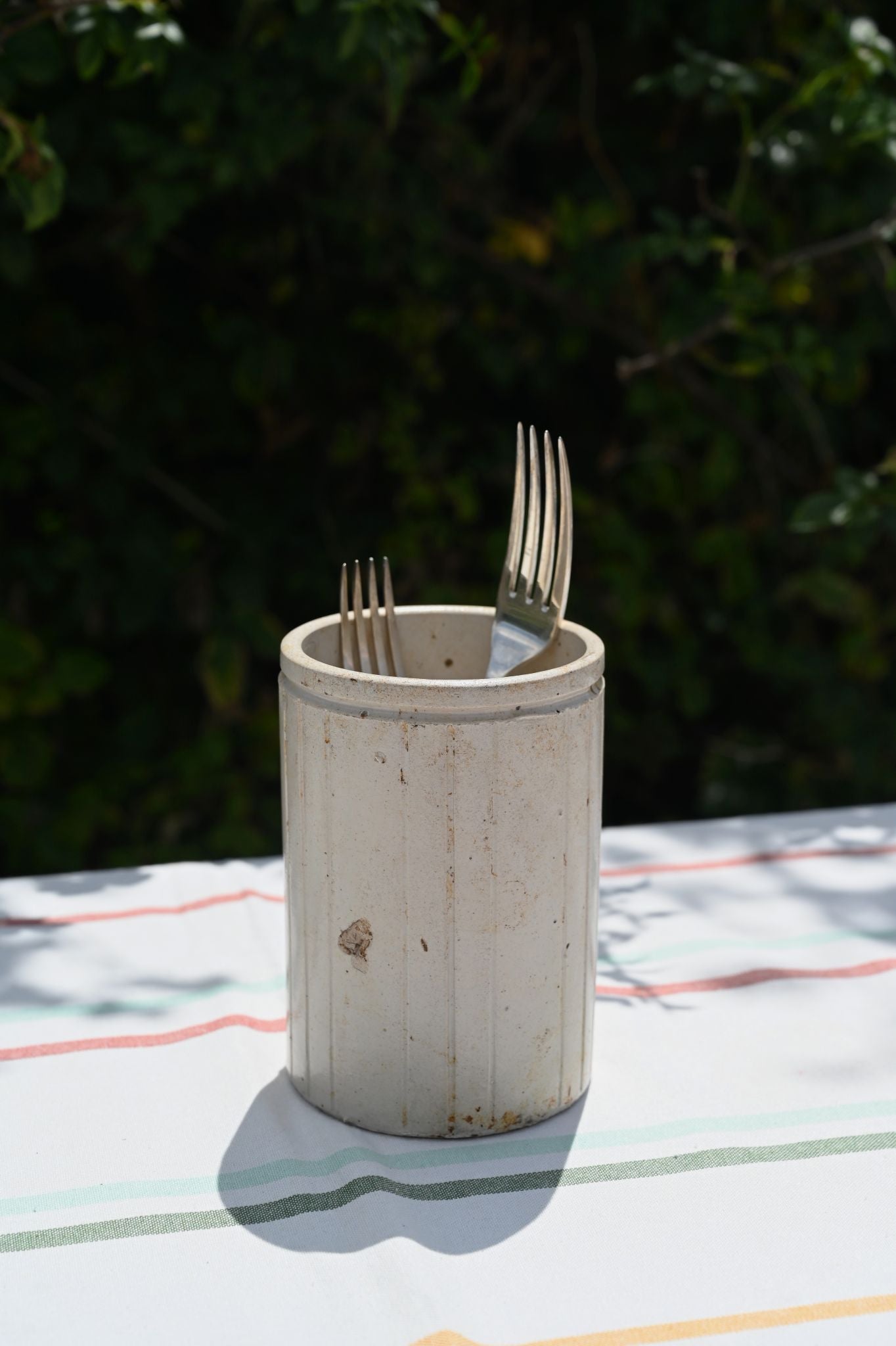 Small Vintage Cream Jam Jar