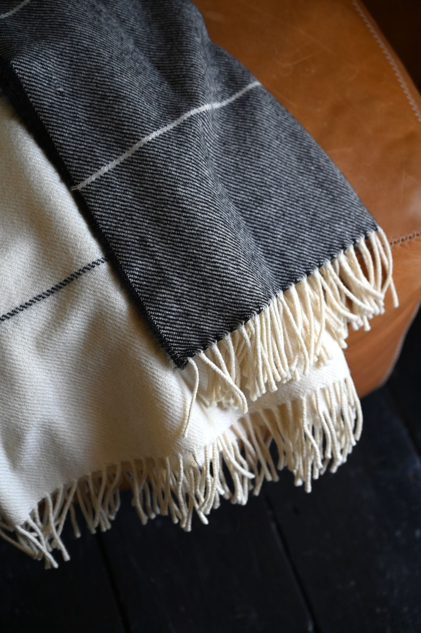 Grey Alpaca and Merino Lambswool Throw