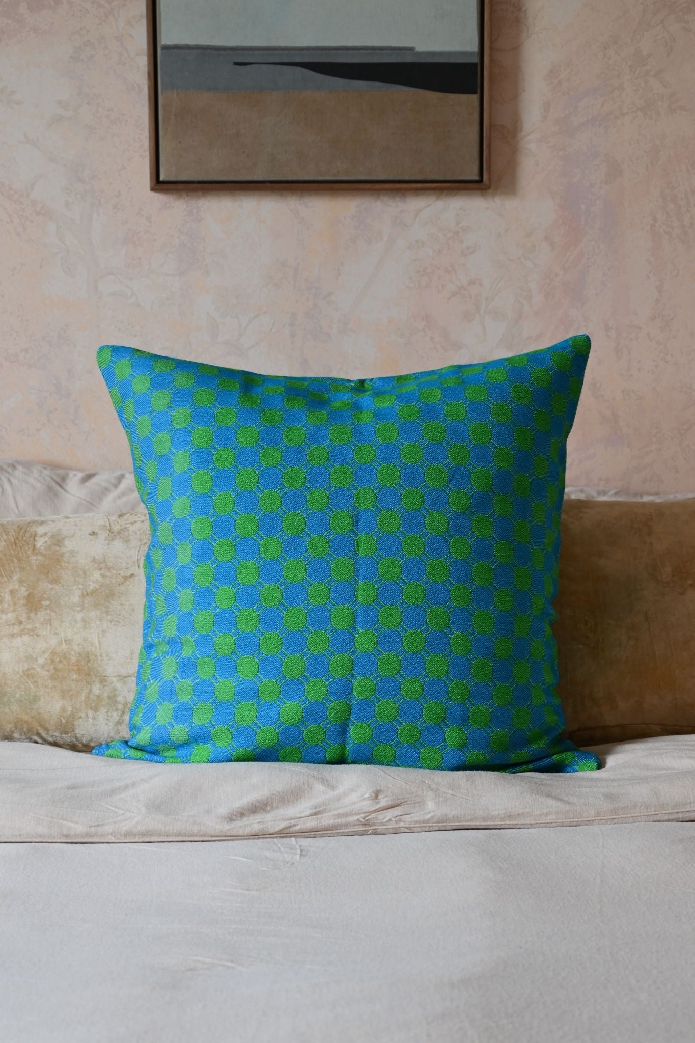 Blue and Green Matsumoto Dot Cushion Collection
