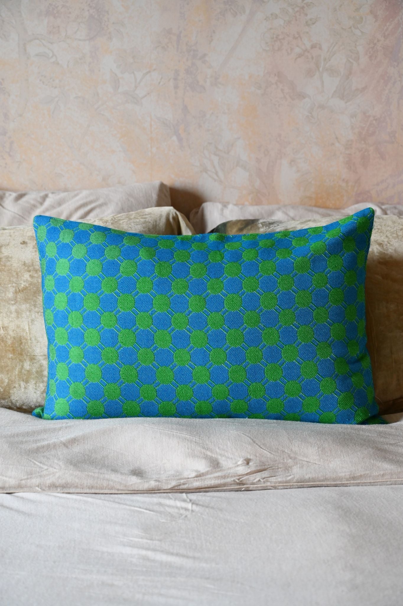 Blue and Green Matsumoto Dot Cushion Collection