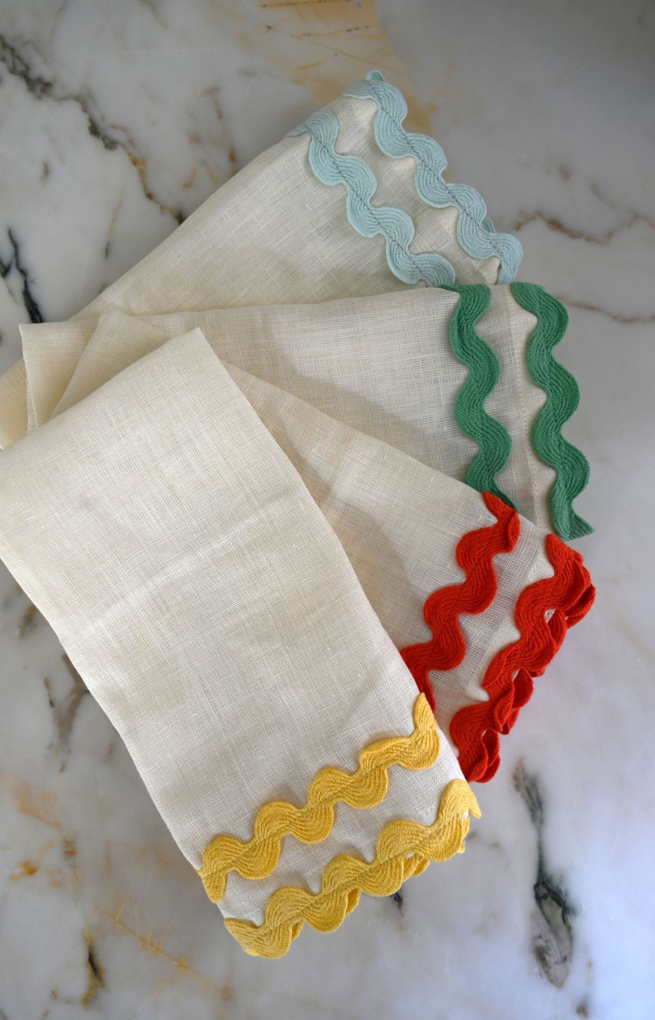 Ric Rac Edge Linen Napkins