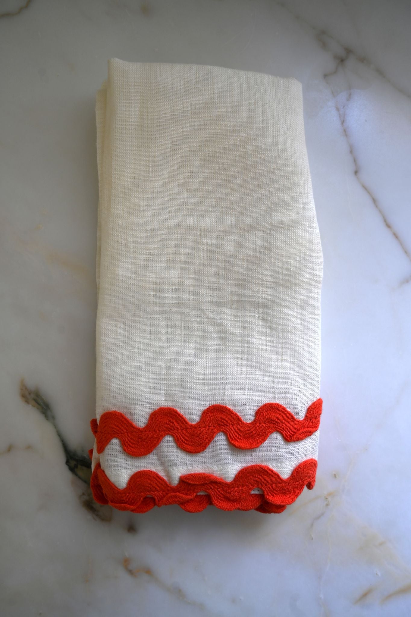 Ric Rac Edge Linen Napkins