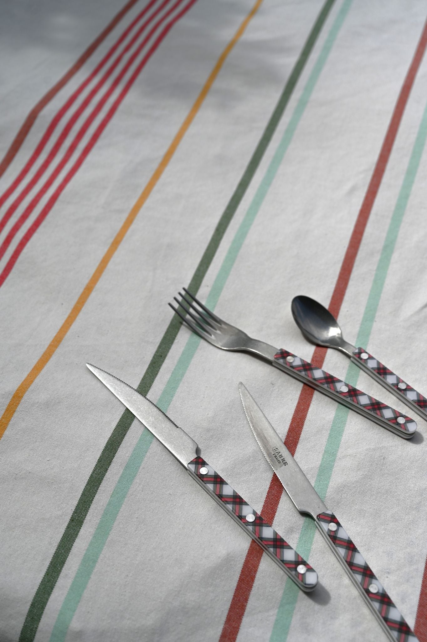 Multicolour Striped Tablecloth