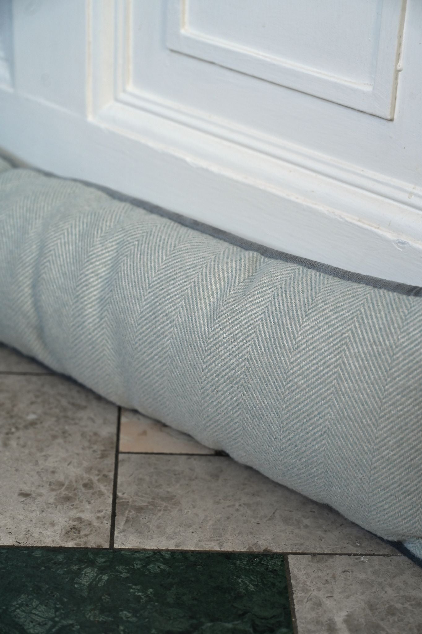 Handmade Duck Egg Blue Draught Excluder