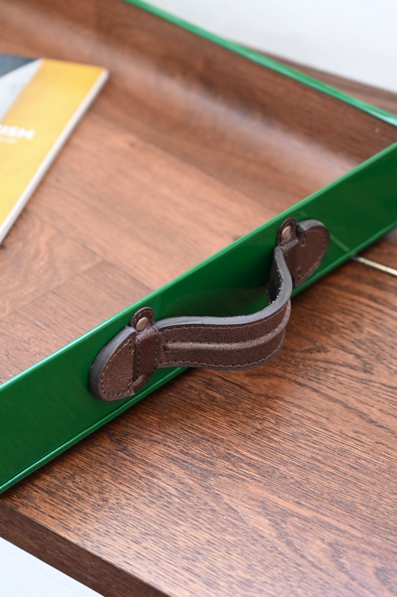 Large Pine Green Coated Serving Tray