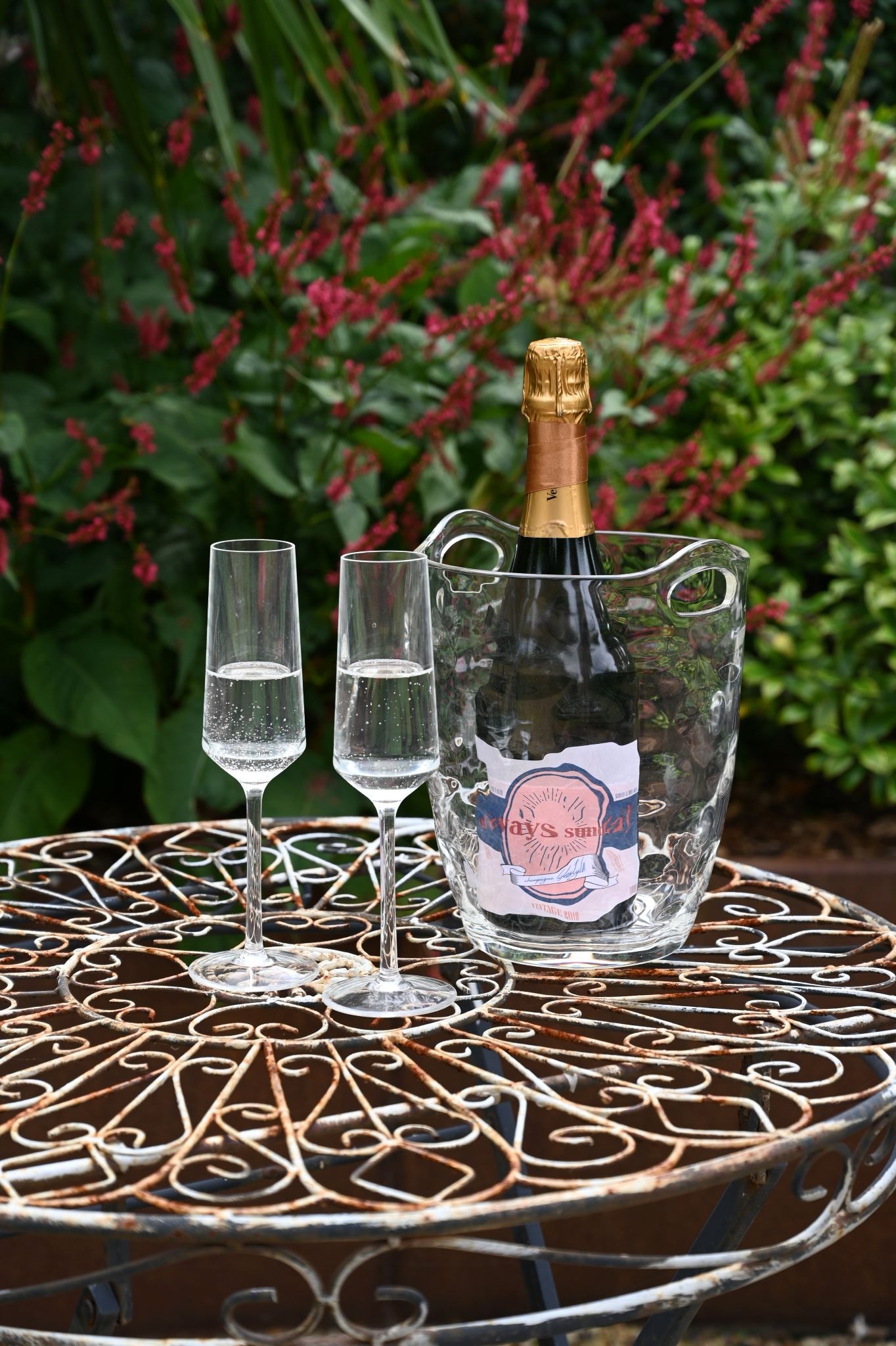 Verre à flûte de pique-nique transparent