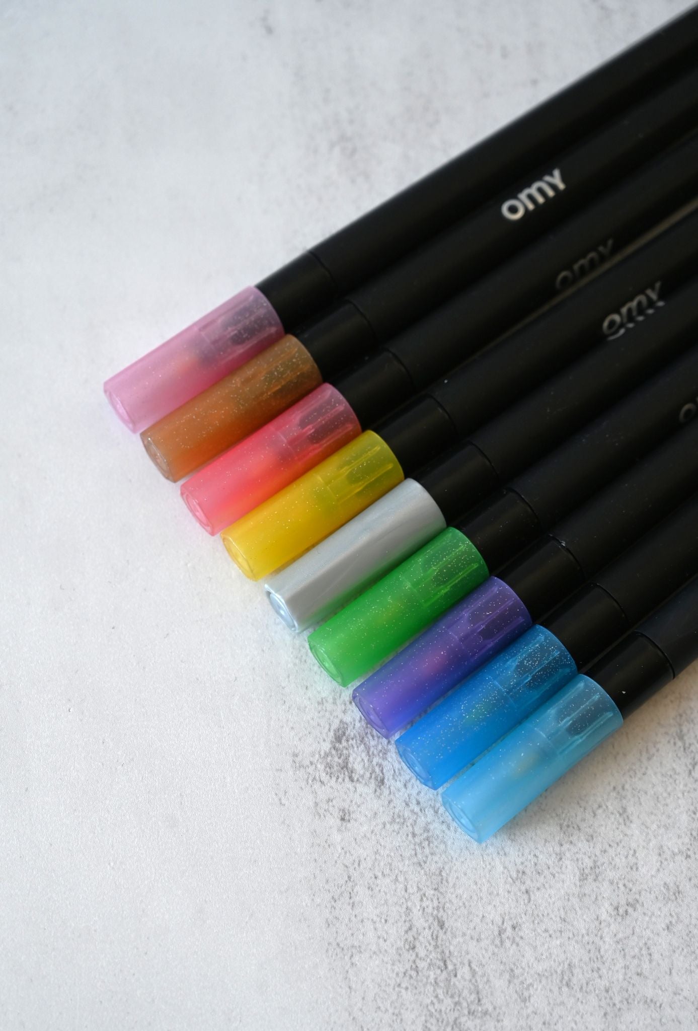 Set of Nine Glitter Markers