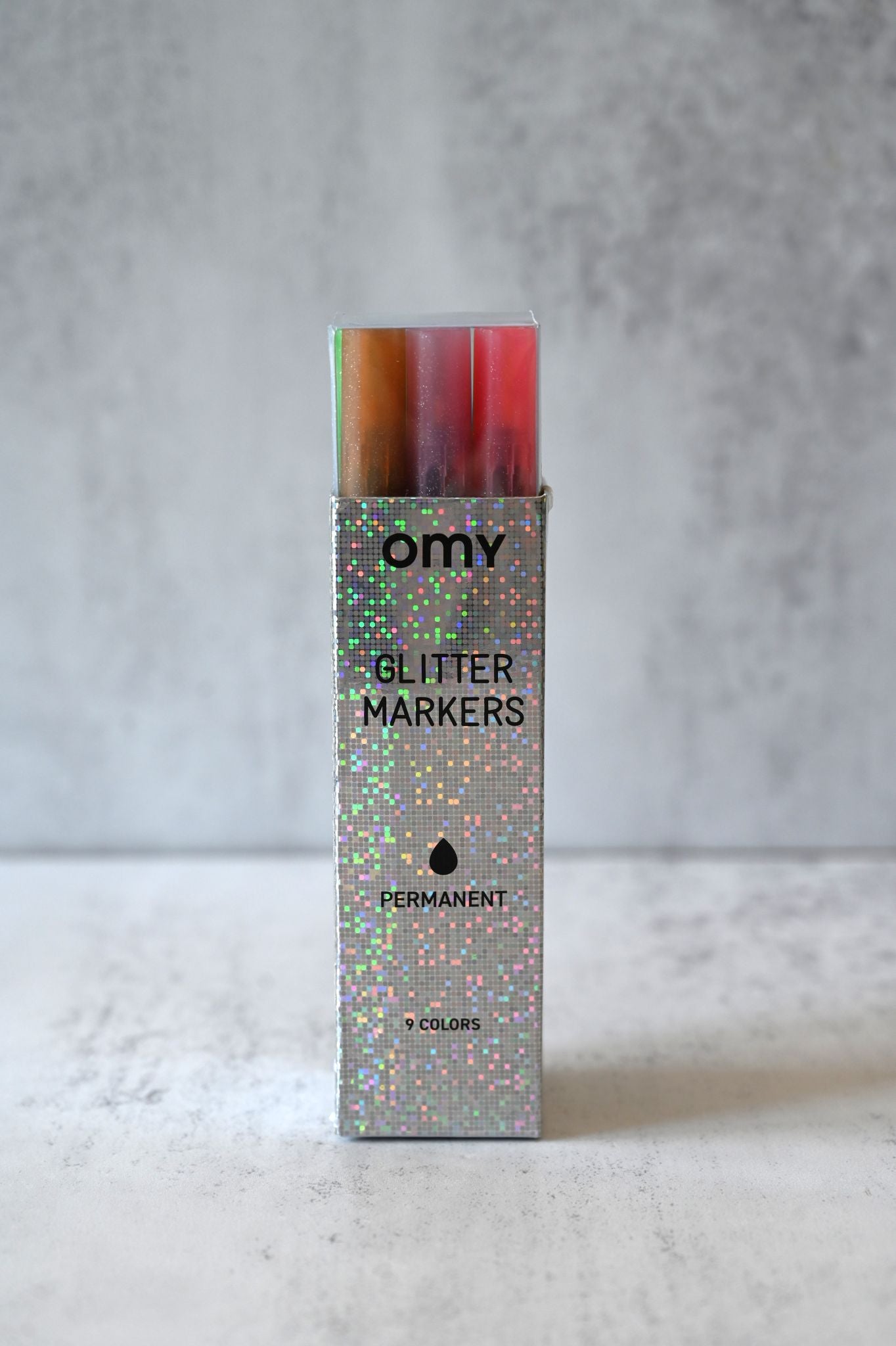 Set of Nine Glitter Markers