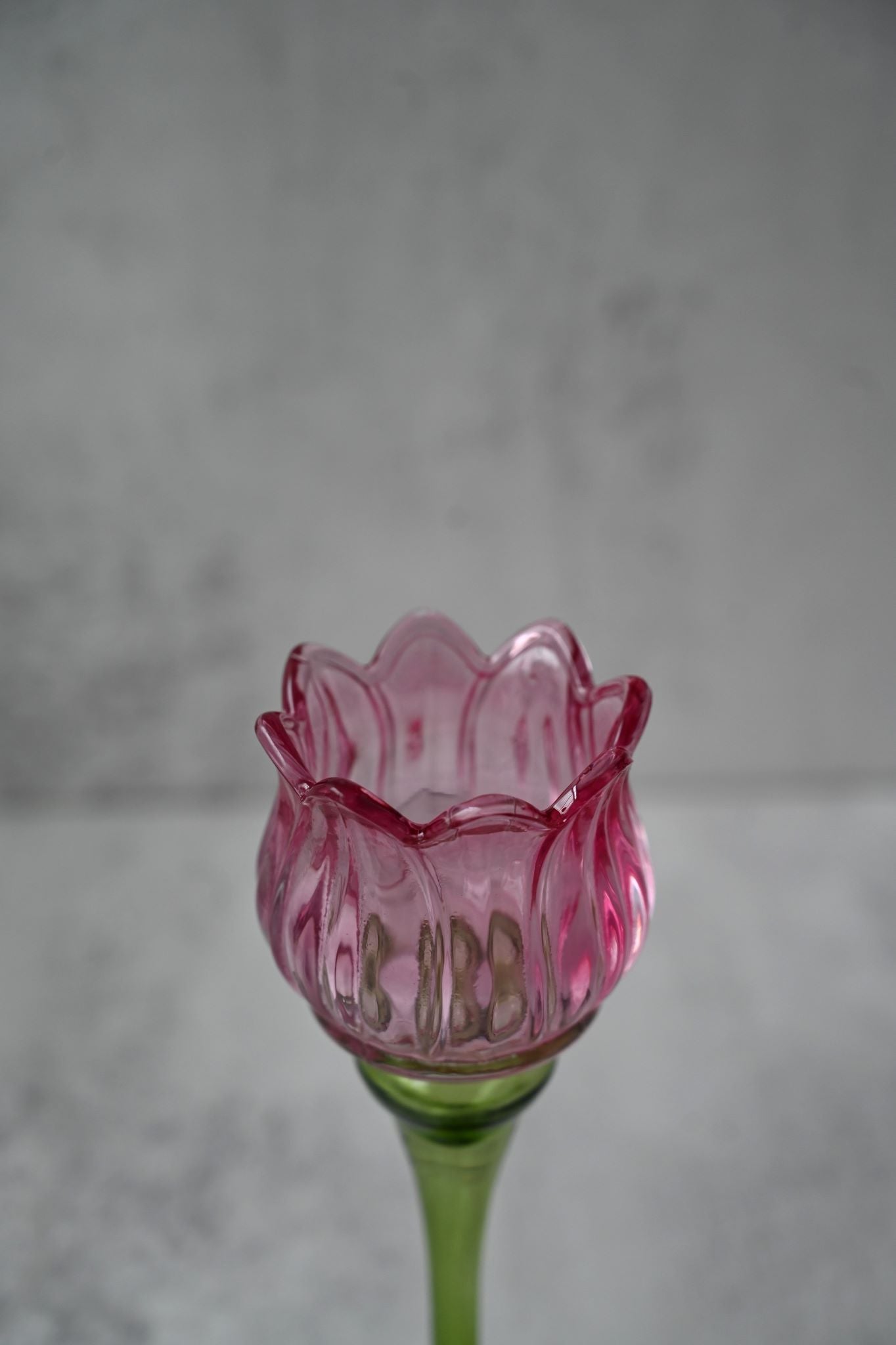 Glass Flower Candle Holders