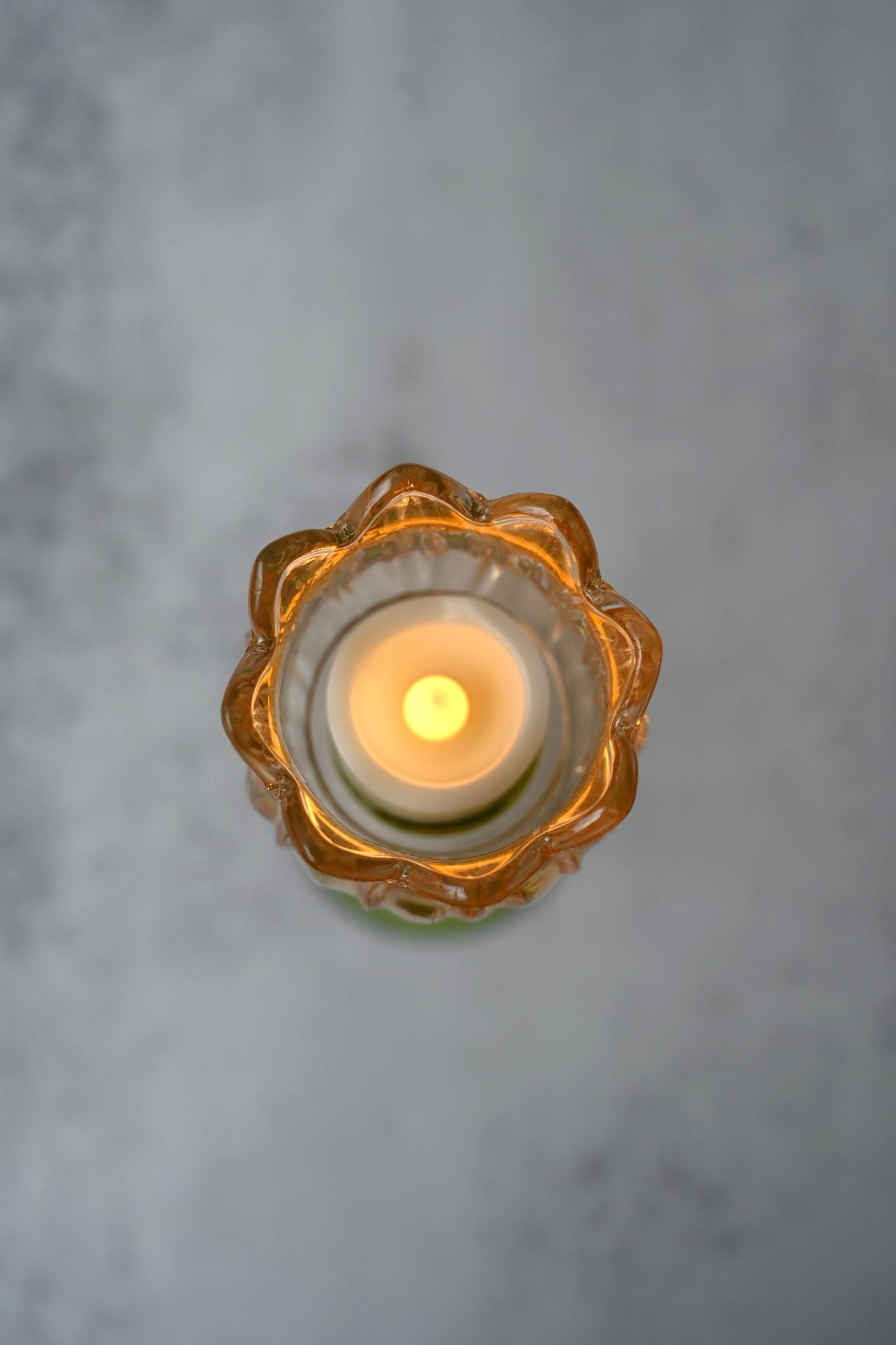 Glass Flower Candle Holders