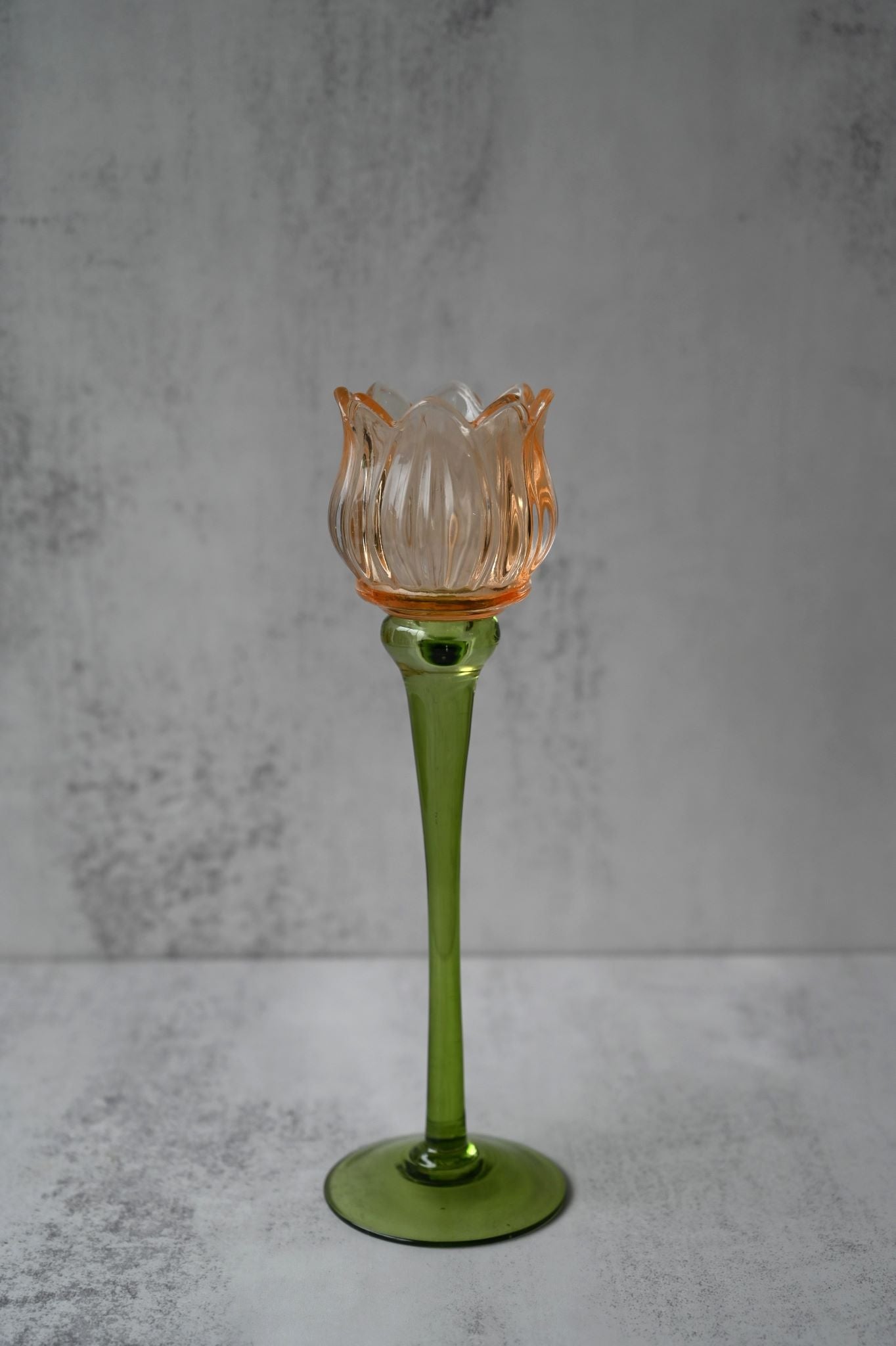 Glass Flower Candle Holders
