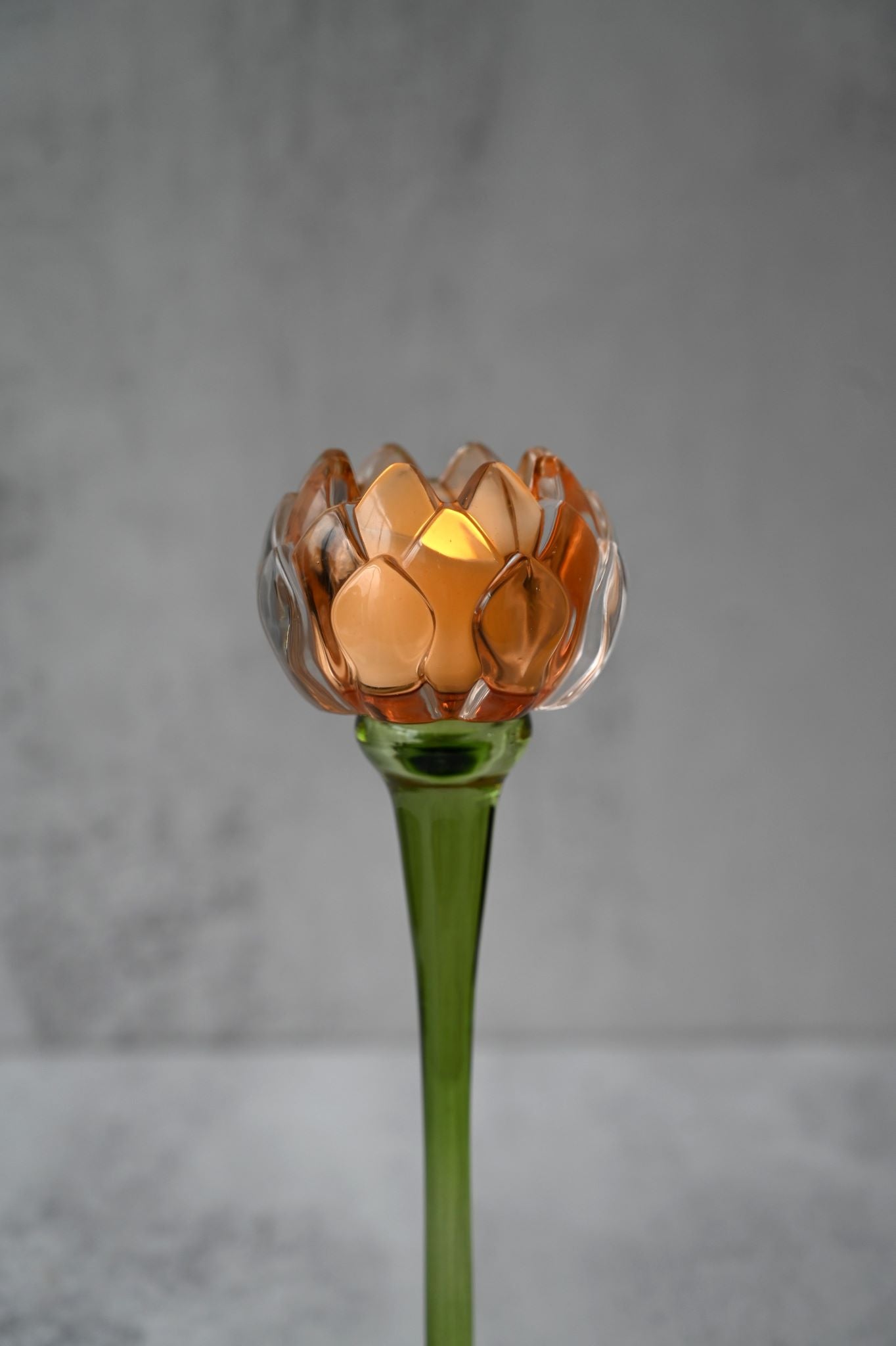 Glass Flower Candle Holders