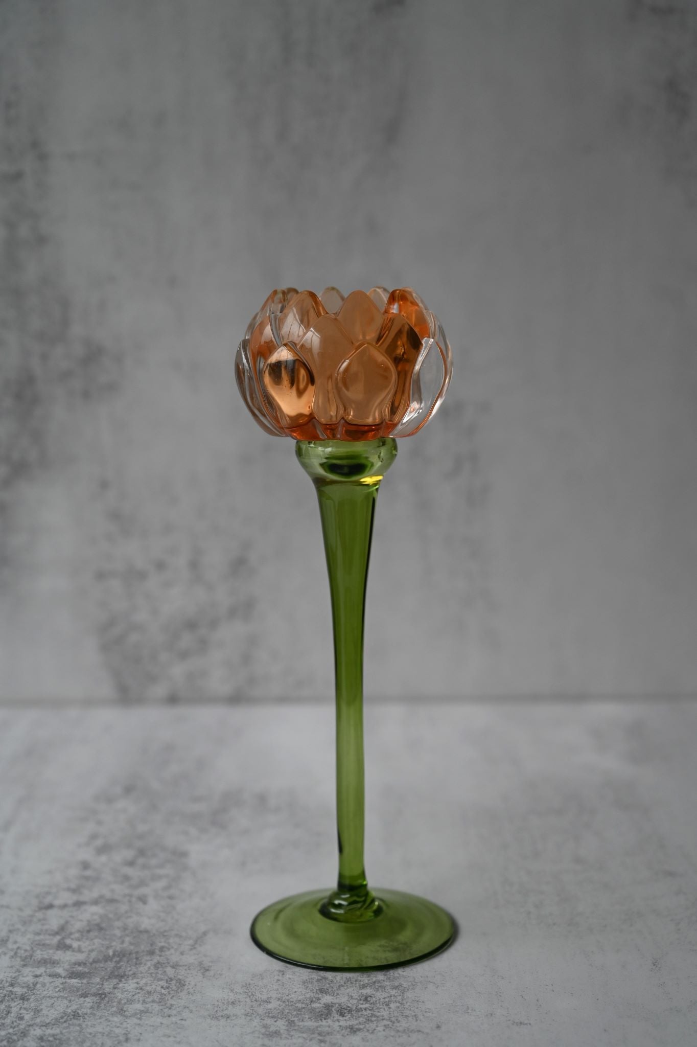 Glass Flower Candle Holders