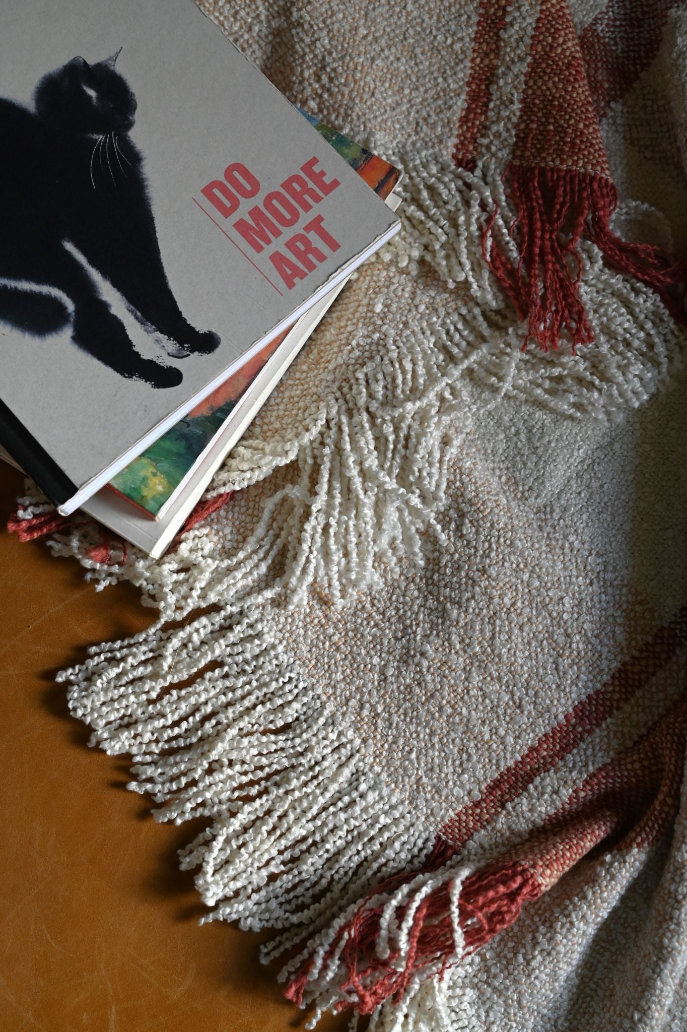 Rust Nordic Fringe Edge Blanket