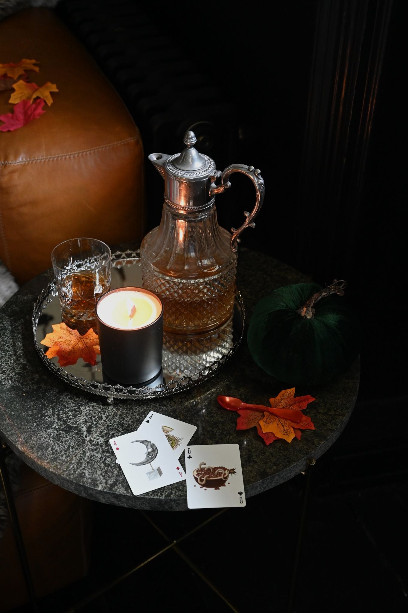 Plateaux ronds en miroir