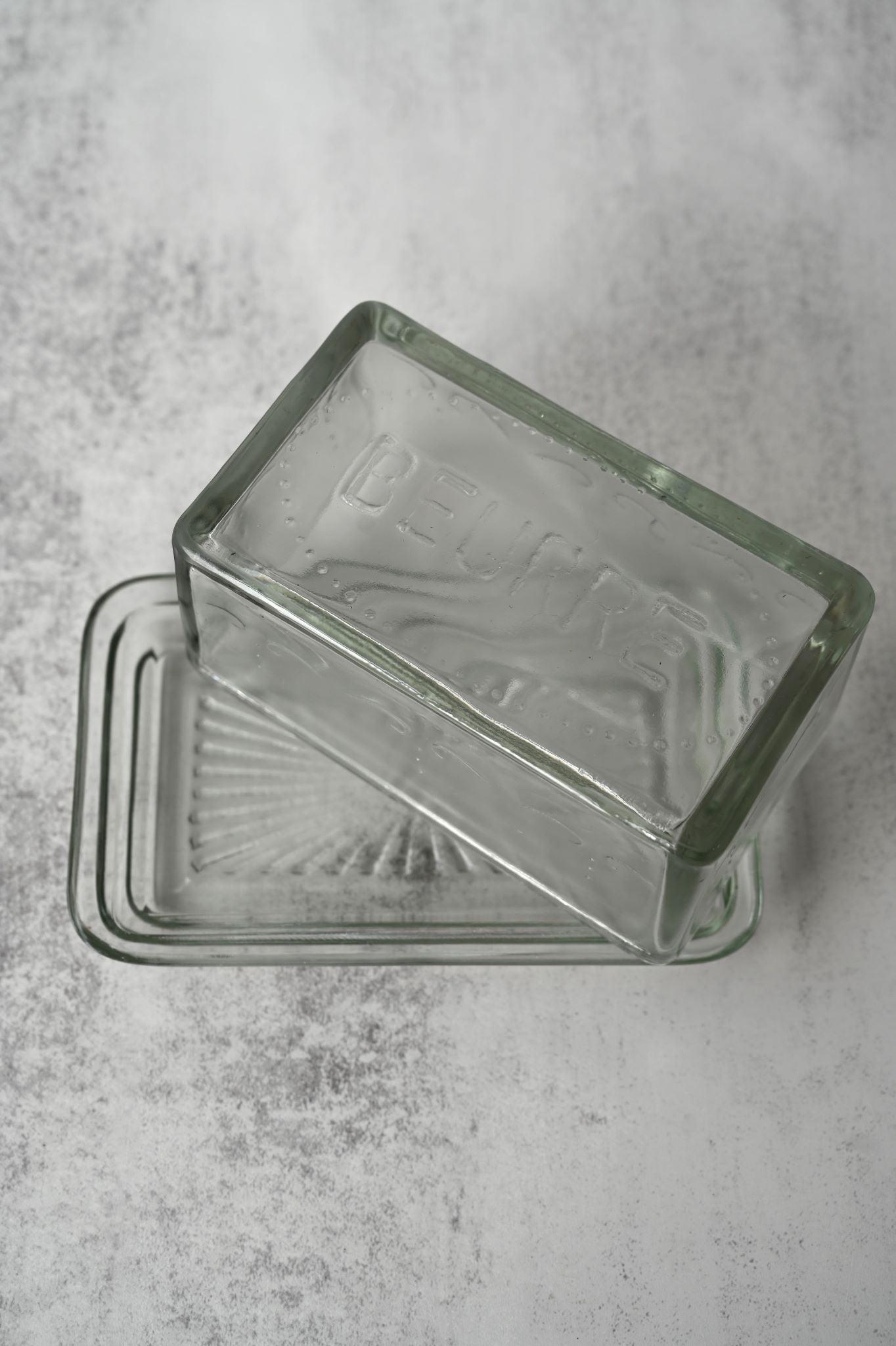 Glas-Beurre-Butterdose