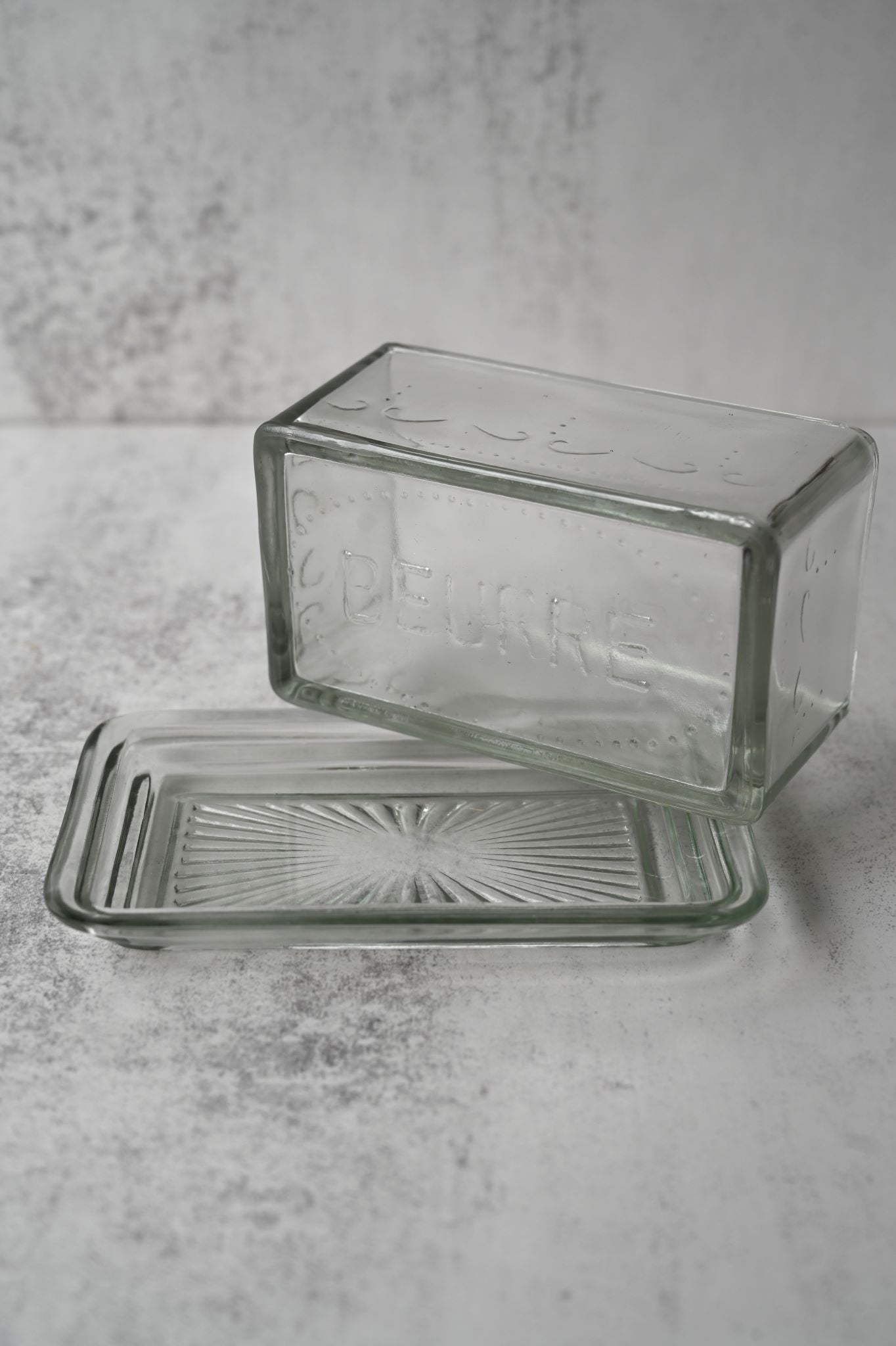 Glas-Beurre-Butterdose