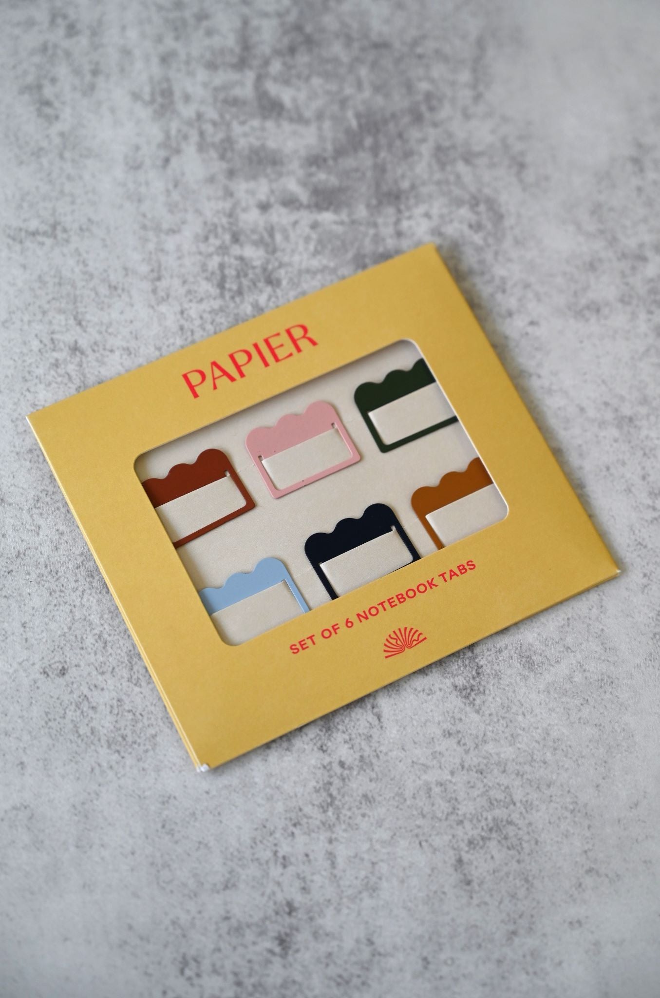 Set of Six Scallop Edge Index Tabs