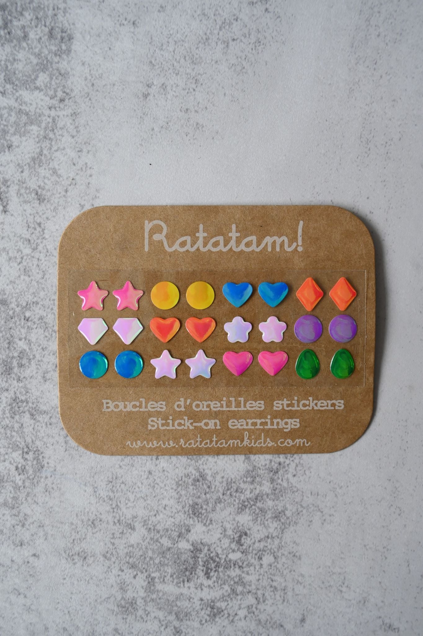 Set of Twelve Stick-On Earrings