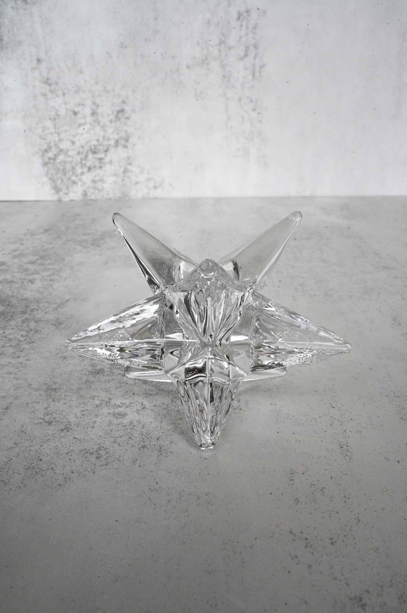 Clear Star Shaped Candle Holder