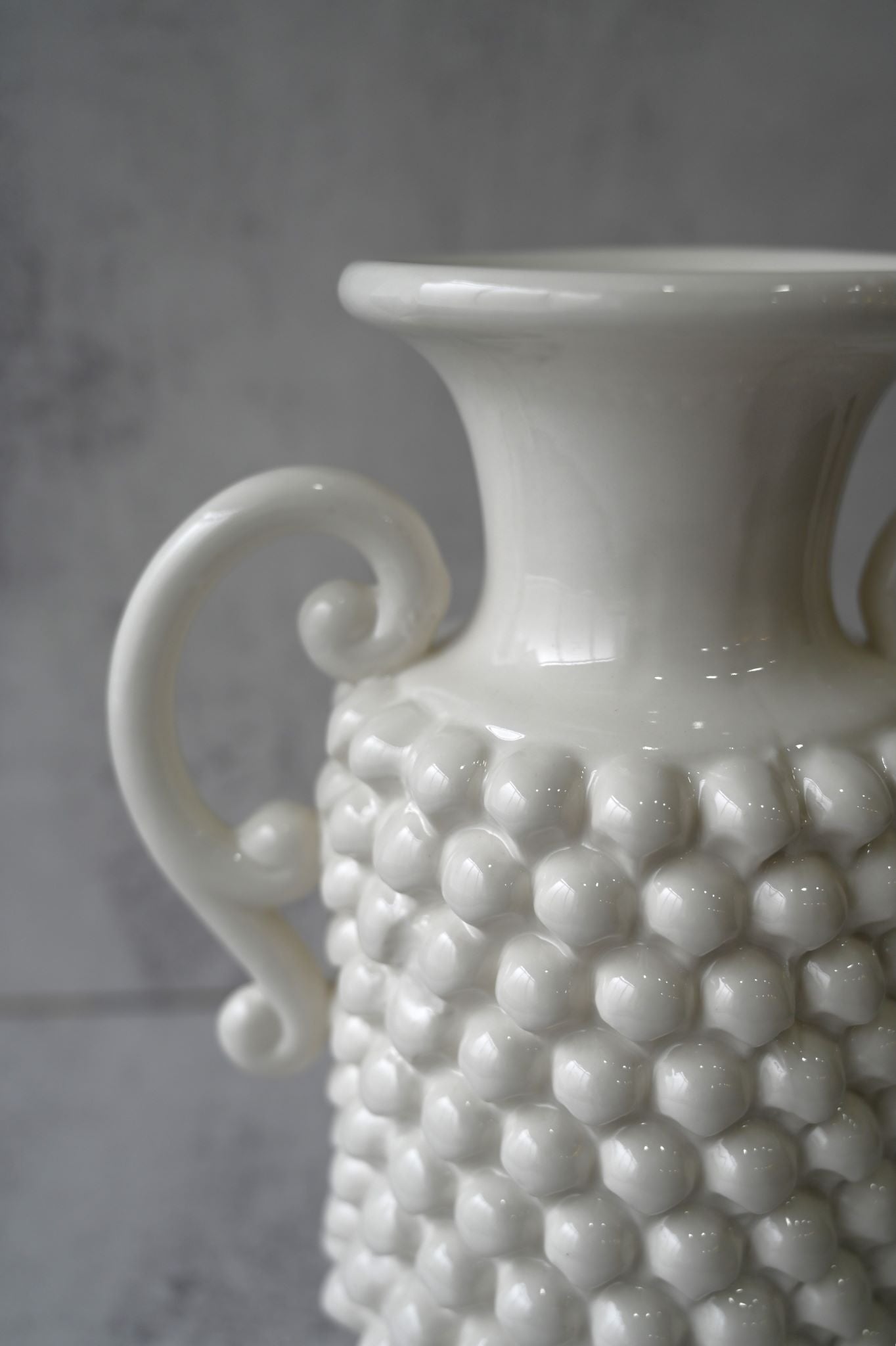 White Textured Vase