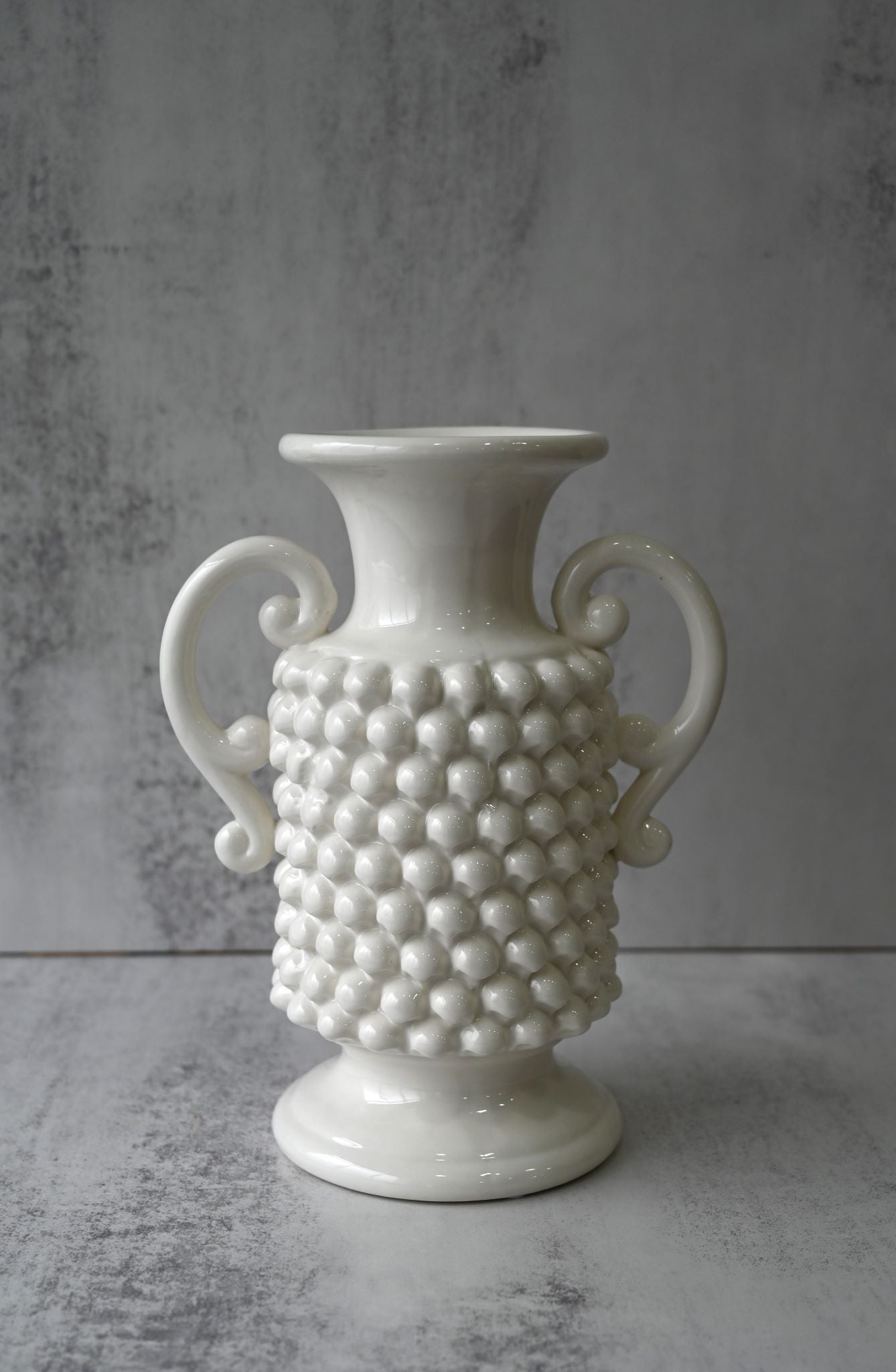 White Textured Vase