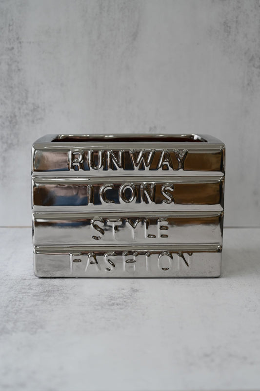 Silver Style Books Planter