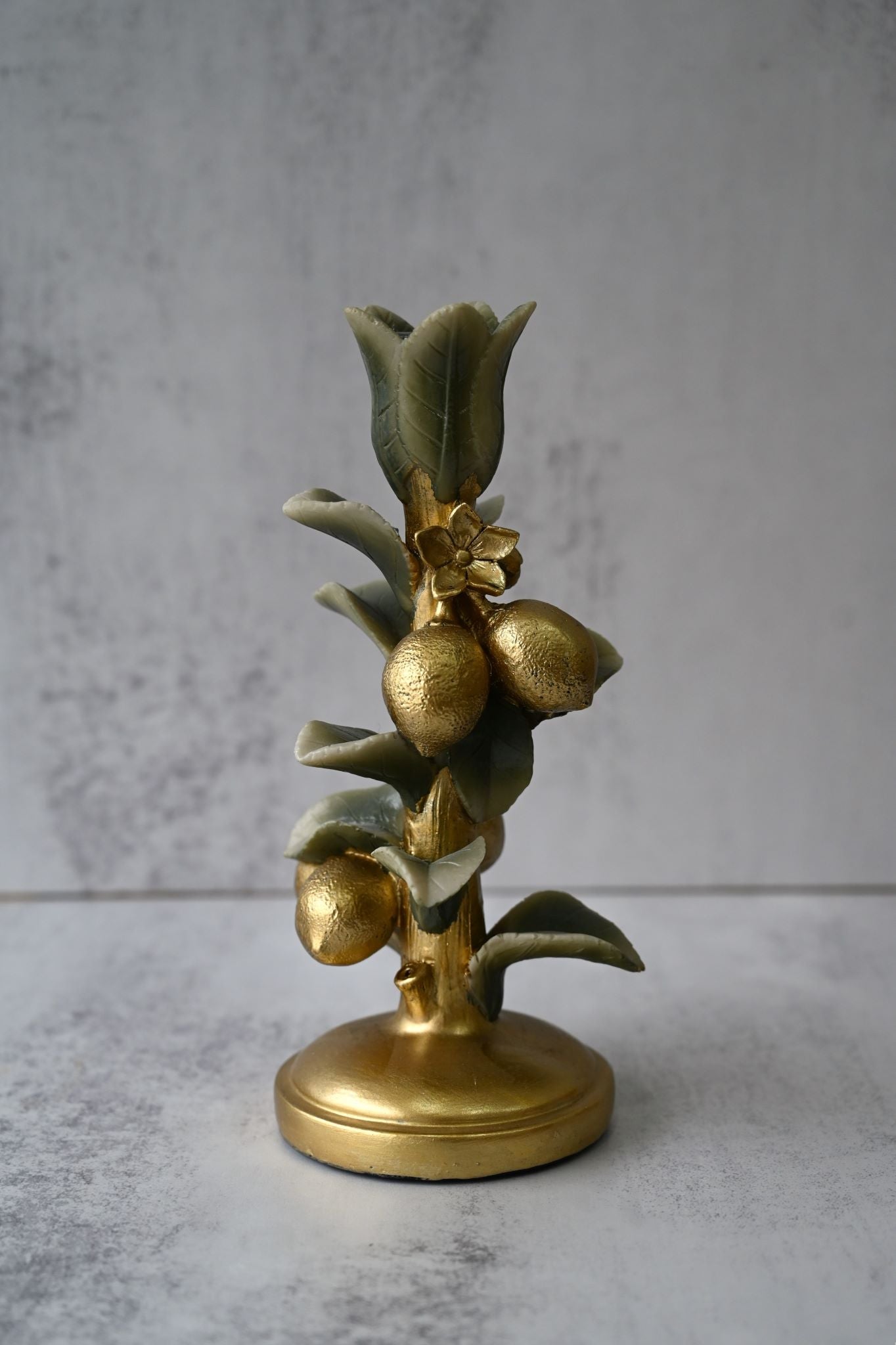Gold Limes Candle Holder