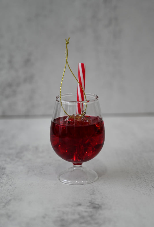 Süße Negroni Cocktailglas Dekoration