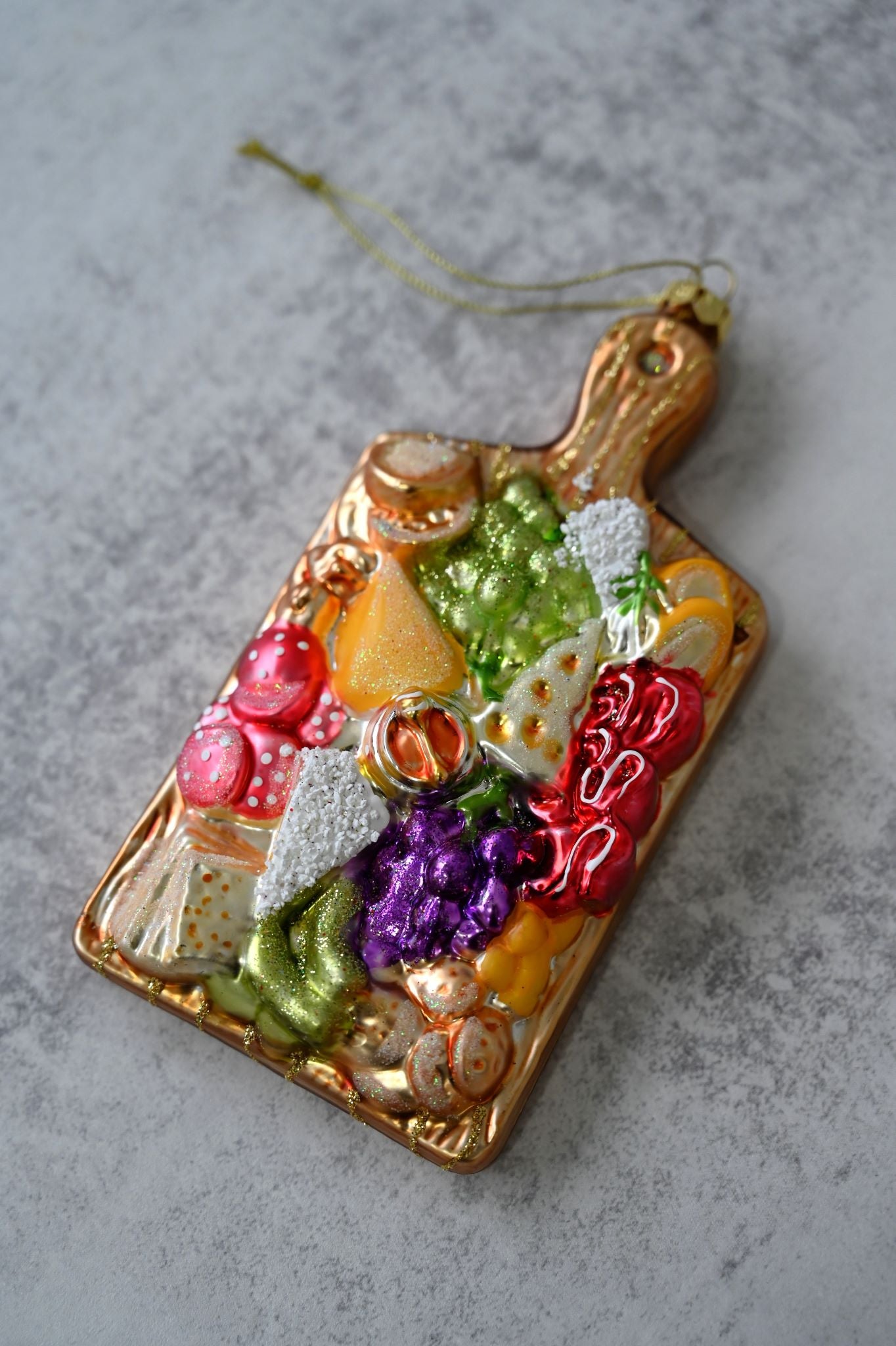 Hand-Painted Glass Charcuterie Board Christmas Ornament – Always Sunday Store