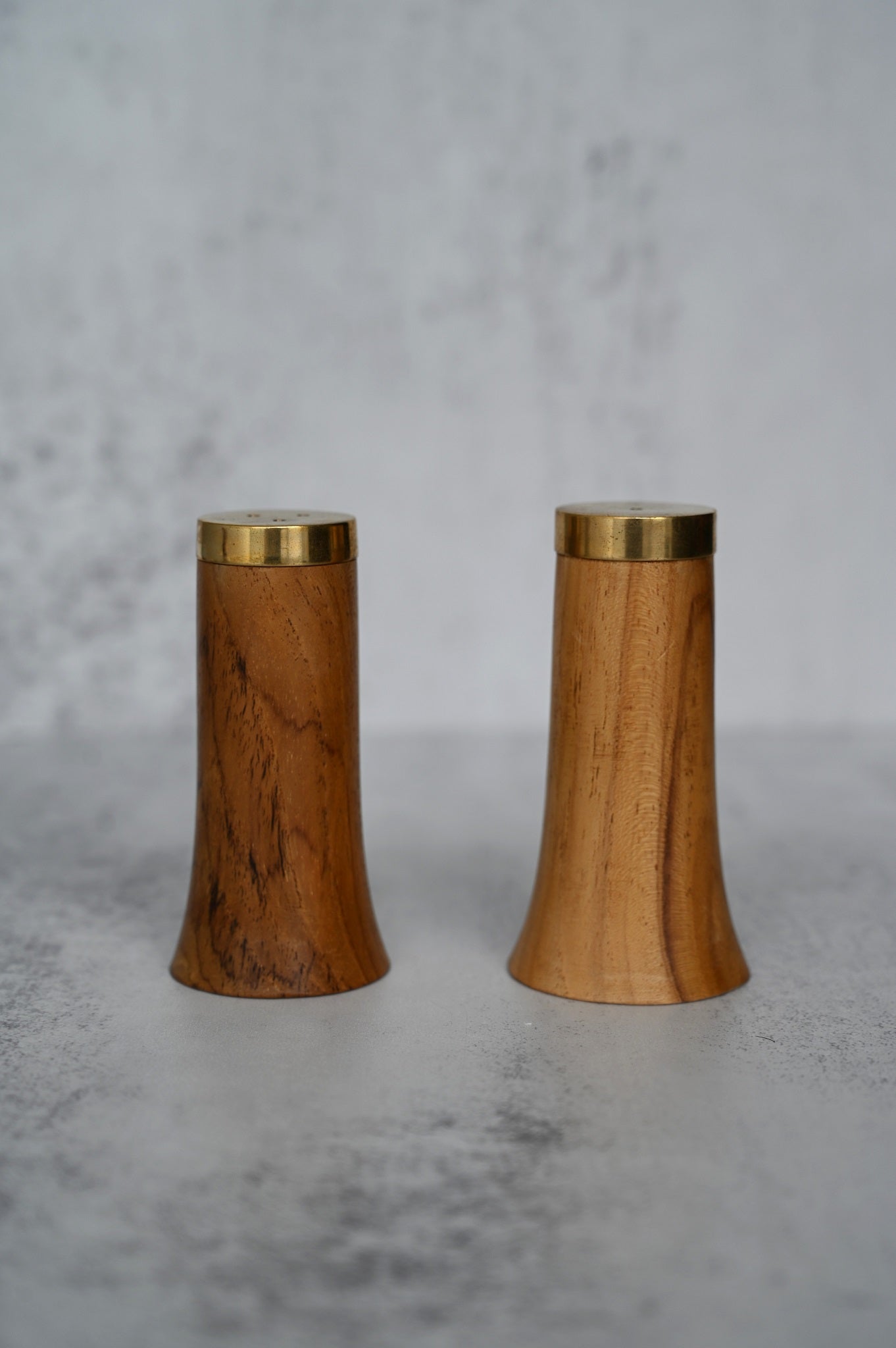Mid-Century Teak Wood Salt & Pepper Shakers