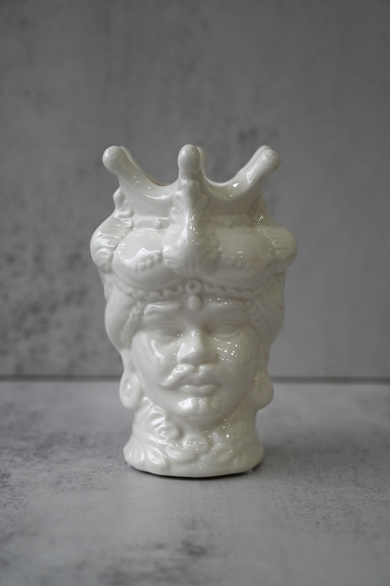 Small Male Italian Ceramic Head Vase