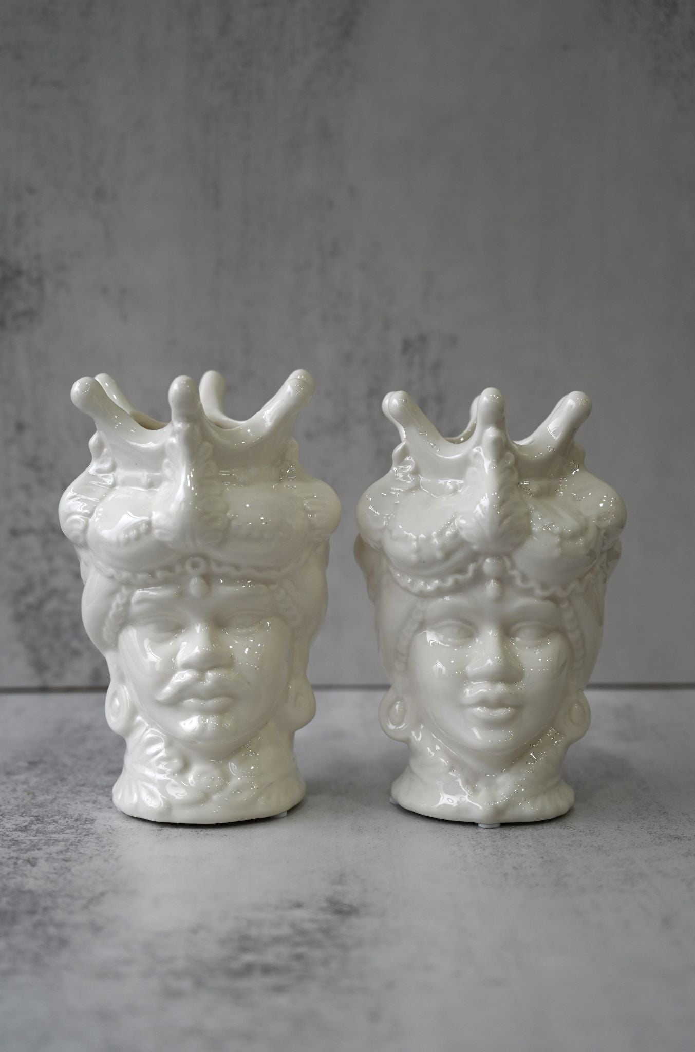 Small Male Italian Ceramic Head Vase