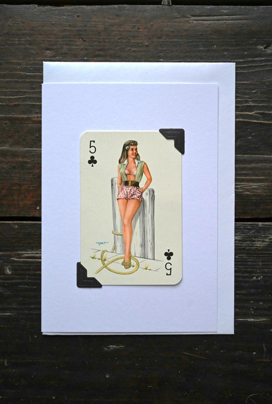 Gardening Minx Greetings Card