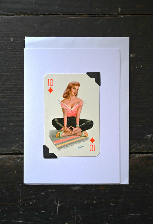 Yoga Minx Greetings Card