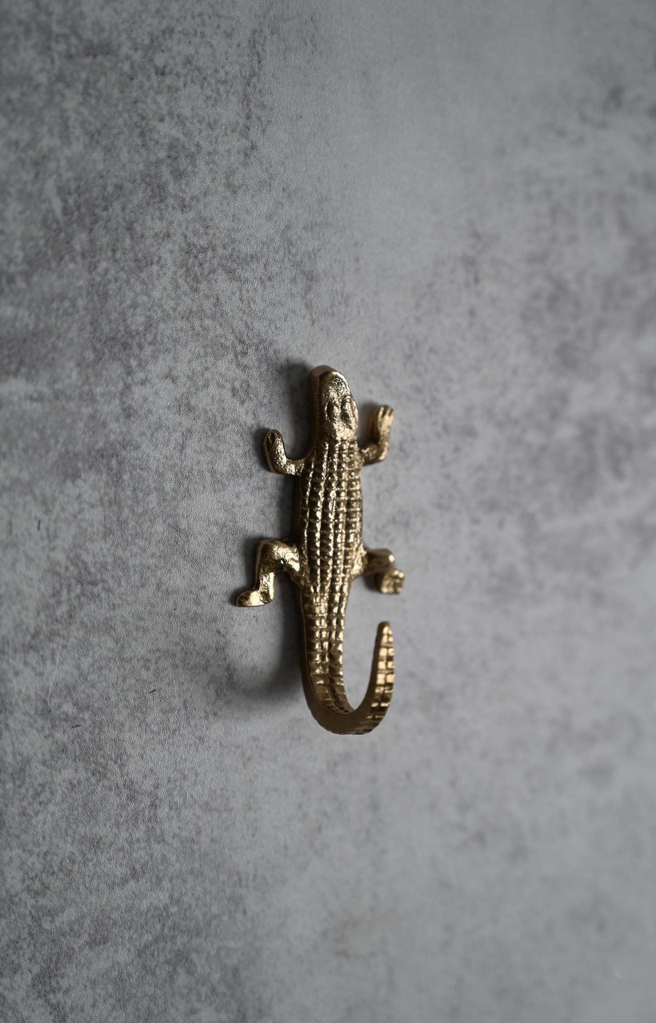 Mini Brass Crocodile Hook