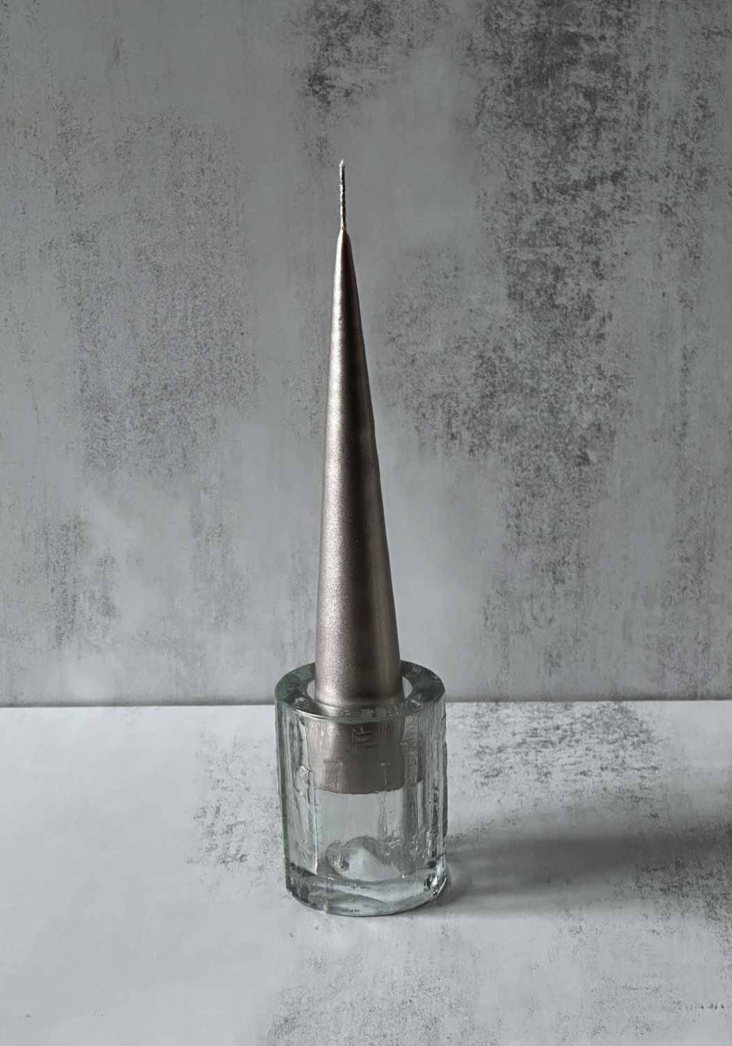 94 Champagne Metallic Cone Candle