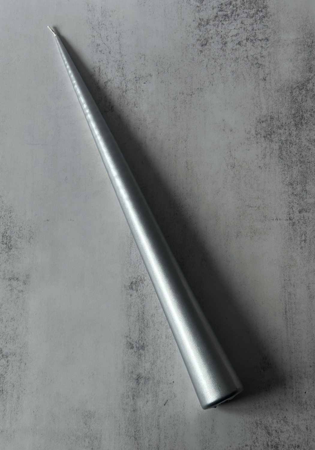 92 Silver Metallic Cone Candle