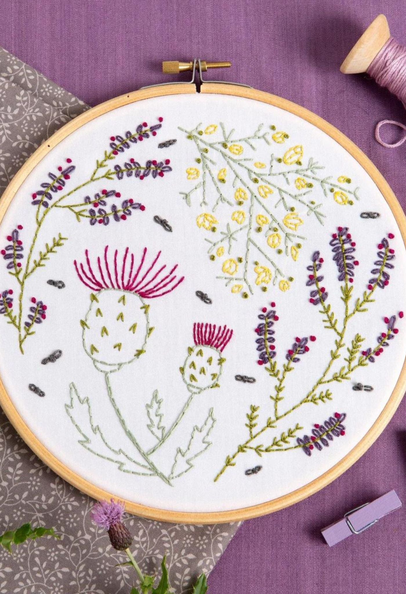 Highland Heathers Embroidery Kit