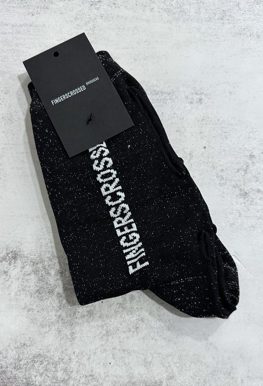 Surchaussettes noires à paillettes FingersCrossed